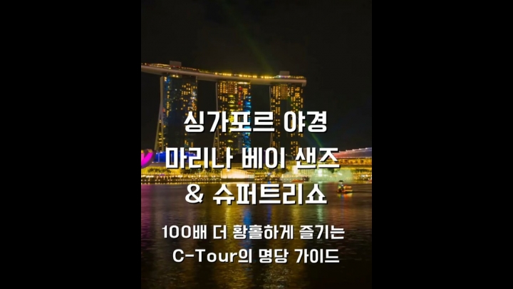 싱가포르 마리나 베이 샌즈 & 슈퍼트리쇼, 100배 더 황홀하게 즐기는 명당 가이드